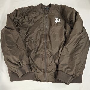 Primitive Skateboarding Brown Bomber Jacket Men's Size Large